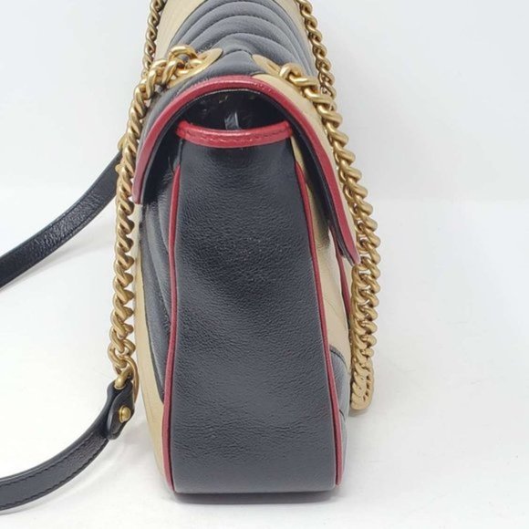 Gucci Medium Bicolor Marmont Crossbody Bag NEW - Picture 4 of 12